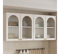 Kitchen Wall Storage Cabinet,Bathroom Medicine Cabinets with 2 and Adjustable Shelves,wall Storage Cabinet,wall Mounted Storage Cabinet with Glass Doors,Suitable for Bathroom,Kitchen,Bedroom,Living Ro