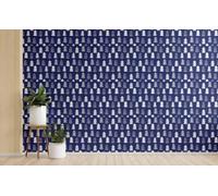 Kitchen Wallpaper Panel Effect Thick Navy Blue Christmas Minimalist | Waterproof PVC, ideal for kitchen backsplash. Works on tiles, glass, metal and wood. Size: 45x500.