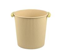 Kitchen Waste Bin 6l/9l Round Garbage Cans Classification Large Uncovered Simple Living Room Bedroom Paper Basket Storage Bucket Garbage Can(Beige,6L)
