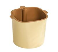 Kitchen Waste Bin, Compost Scrap Bucket, Countertop Garbage Vessel, Odor Lock Carbon Filter Splash Proof Draining for Office Apartment Farmhouse Dormitory Study Vanity Coffee Bar Set 16.5x16.5x13.5cm