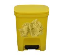Kitchen Waste Bin Foot Pedal, Hands-Free, Odor-Proof Lid | Rectangular Trash Can With Soft-Close Foot Pedal for Home, Office, Bathroom, Bedroom, Living Room, Laundry Room, yellow