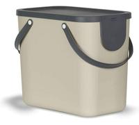 Kitchen Waste Bin, Rotho 25L Waste Separation System W/ Handle, Cappuccino