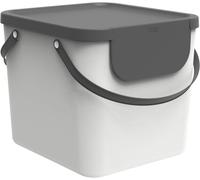 Kitchen Waste Bin, Rotho 40L Waste Separation System w/ Handle, White