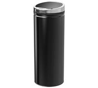 HOMCOM 50L Luxury Automatic Sensor Dustbin, Stainless Steel with Bucket - Black, Black