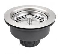 Kitchen Waste Strainer Kit with Drain Basket and Plug for Sink Replacement | Stainless Steel With An 85mm Diameter, Suitable For Sink Basket, Kitchen Sink Waste And Sink Drain Applications