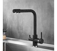 Kitchen Water Filter Faucet with Swivel Spout & Dual Handles - Premium Quality Drinking Water Purification Tap for Home Use