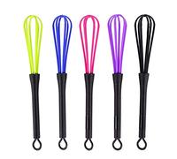 Kitchen Whisk, 5PCS Plastic Salon Hand Whisk Hair Color Dye Cream Whisk for Mixing Baking Whisking Beating Frothing Stirring