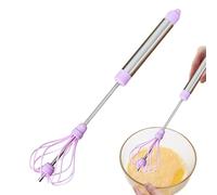Kitchen Whisk Silicone - Manual Egg Beater | Manual Silicone Whisker | -Automatic Hand Mixer | Press-Down Semi-Automatic Egg Beater for Home, Baking, Dining Room, Gathering, Restaurant, Soups