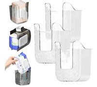 Kitchen Wipes Storage Box Flushable Wipes Holder for Bathroom Refillable Wipes Container Box Toilet Wipes Container Wipes Case Holder Keeps Wipes Fresh No Punching Required (3PCS)