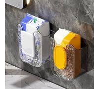 Kitchen Wipes Storage Box, Wall-Mounted Tissue Holder, Wipes Dispenser For Bathroom, No Punching Wipe Tissue Storage Box Case, Refillable Wipes Container Box For Bedroom Bathroom(2)