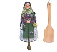 Kitchen Witch Doll For Good Luck, Witchy Kitchen Accessories, Vintage Cooking Doll, Handmade Good Luck Charm Decoration For Themed Party Prop, Fantasy Display, Cooking Lover Movie-Themed Collectible