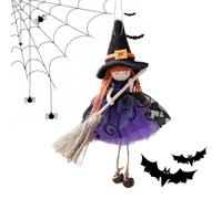 Kitchen Witch Doll - Hangable Animated Witch with Broom Stick | 3D Form Hanged Wizardds Figure | Good Luck Charm Witches for Mother Chef Friend Who Loves to Cook
