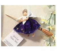 Kitchen Witch Doll, Vintage Cooking Doll, 2025 New Festive Handmade Kitchen Witch Dolls, Portable Witch Statue Home Decoration for Kitchens Lover (Purple)