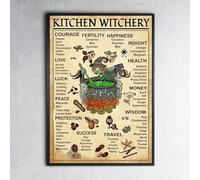 Kitchen Witchery Witchery Witches Witches Magic Knowledge Magic Lover Gift Witches Retro Metal Tin Sign 8X12 Inches