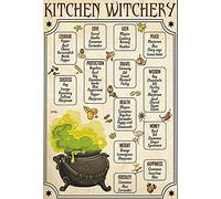 Kitchen Witchery Witches Witches Magic Knowledge Magic Lover Retro Metal Tin Sign 8X12 Inches