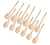 Kitchen Wooden Spoons Mixing Baking Serving Utensils Puppets 30cm - Set of 12 (30cm)
