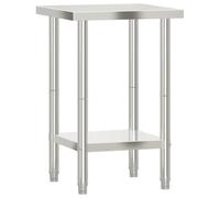 vidaXL Kitchen Work Table 82.5x30x85 cm Stainless Steel