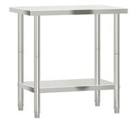 vidaXL Kitchen Work Table 82.5x30x85 cm Stainless Steel