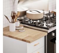 Kitchen Worktop 40x63.5x2.7 cm Solid Wood Oak Rectangular Berkfield Home Brown One Size
