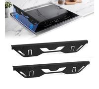 Kitchen Worktop End Strip Kitchen Worktop Stainless Steel Joint Strip Worktop for Filling Joints in Stove, Oven, Worktops and Hobs, Pack of 2 (Black)