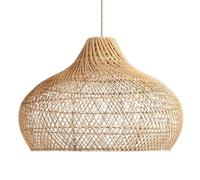 Kitchen Woven Pendant Chandelier Bohemia Lampshade in Pastoral Natural Material Unique Breakfast Bar Hanging Lamp Ceiling Lighting for Kitchen Island Cafe Bar Living Room Hallway