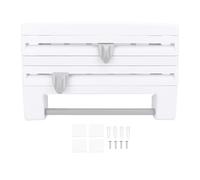 Kitchen Wrap Dispenser, Wall Mounted Foil Cling Plastic Organizer for Home