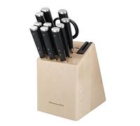 KitchenAid, Forged Knife Set 11 piece, Knife Block and Sharpener, Japanese 420J2 Steel, 10 Knives, Shears, Block & Sharpener Set