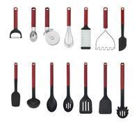 KitchenAid 14pc Utensil Set, Empire Red, Heat Resistant Cooking Utensils, Non-Stick Safe with Durable Handles - Red - Nylon - Utensils