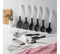 KitchenAid 14pc Utensil Set, Porcelain White, Non-Stick with Hanging Loops in White KitchenAid White