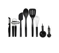 KitchenAid 15 Piece Kitchen Utensil Set, Heat Resistant and Dishwasher Safe Cooking Tools - Onyx Black