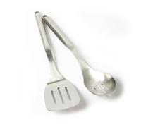 KitchenAid 2pc Premium Stainless Steel Untensil Set with Slotted Spoon and Slotted Turner - Silver - Stainless Steel - Utensils