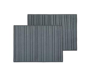 KitchenAid 2pc Sink Drying Mat Set, Absorbent Dish Drying Pads for Kitchen Counter and Draining Boards, Reusable Dish Mats for Glassware, Pots and Pans, Machine Washable, Charcoal Grey