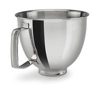 KitchenAid 3.5 Quart Polished Stainless Steel Bowl with Handle - KSM35SSFP | Fits KitchenAid Artisan Mini 3.5 Quart Tilt-Head Stand Mixers, Dishwasher-safe, Durable Metal design