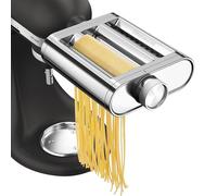KitchenAid 5KSM3MPA 3-Piece Pasta Roller and Cutter Set, Includes Pasta Roller, Spaghetti Cutter and Fettuccine Cutter, Stainless Steel Attachment for KitchenAid Stand Mixers