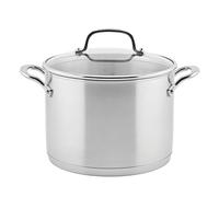 KitchenAid 3-Ply Base Brushed Stainless Steel Stock Pot/Stockpot with Lid, 8 Quart