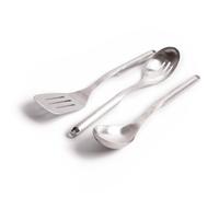 KitchenAid 3pc Premium Stainless Steel Utensil Set including Slotted Turner, Slotted Spoon & Cooking Spoon in Silver KitchenAid Silver