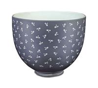 KitchenAid 4.7L Ceramic Mixing Bowl, Vintage Florals Blue Design, Oven, Microwave & Freezer Safe, Fits 4.3L & 4.7L Tilt-Head Stand Mixers