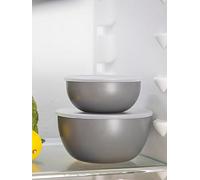 KitchenAid 4pc Meal Prep Bowls Set with Lids | Charcoal Grey | KQG176OSCGG | New