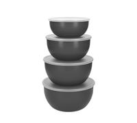 KitchenAid 4pc Meal Prep Bowls Set with Lids | Charcoal Grey | KQG176OSCGG | New