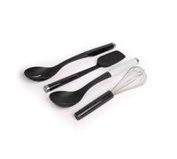 Kitchenaid 4Pc Onyx Black Kitchen Utensil Set With Spoon Spatula, Slotted Spoon, Whisk And Basting Spoon Multi Large