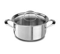 KitchenAid 5-Ply Copper Core 6 quart Low Casserole with Lid - Stainless Steel Medium Stainless Steel Finish