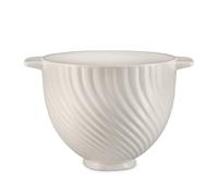 KitchenAid 5KSM2CB5MR 4.7L Ceramic Mixing Bowl - Meringue White Textured Finish, Oven, Microwave & Freezer Safe, Fits Tilt-Head Stand Mixers, Meringue White