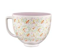KitchenAid 5KSM2CB5WF 4.7L Ceramic Mixing Bowl, Wildflower Floral Design, Oven, Microwave & Freezer Safe, Fits Tilt-Head Stand Mixers, Wildflower
