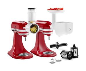 KitchenAid 5KSM2FPPC Set of Accessories Chopper, Slicer and Grater Multifunctional Pastry Processor, Steel