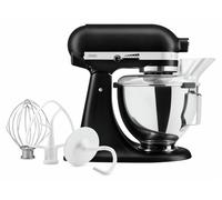 KitchenAid 4.3L Tilt-Head Stand Mixer 5KSM95PSBBM, Stainless Steel Bowl, Pouring Shield, Whisk, Beater and Dough Hook, Full Metal Construction, 10 Speeds, Professional Food Mixer,