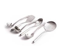 Kitchenaid 6Pc Premium Stainless Steel Utensil Set With Slotted Spoon, Slotted Turner, Cooking Spoon, Ladle, Pasta Server & Strainer In Silver Silver One Size