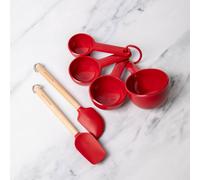 Kitchenaid 6Pc Red Kitchen Silicone Spatula And Measuring Set Red