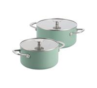 KitchenAid Advanced Forged 4-Piece Casserole Set, Ceramic Nonstick | Ceramic nonstick, forged aluminium, glass lids, induction-ready, oven safe to 220°C, dishwasher safe