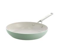 KitchenAid Advanced Forged Frying Pan 28 cm, Ceramic Nonstick | Ceramic nonstick, forged aluminium, induction-ready, oven safe to 220°C, dishwasher safe, light green