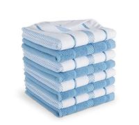 KitchenAid Albany Dishcloth 8 Pack Set Blue Velvet/White 12""""x12""""